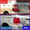 Toyota Highlander 2001-2007 용 자동차 미등 어셈블리 LED 자동 백 램프 업그레이드 하이라이트 깜박임 신호등 액세서리 3