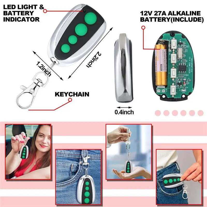 【MUST-HAVE】20 Pcs Garage Door Remote Control For TOPENS Garage Door Remote Transmitter For Automatic Swing Sliding Door Open