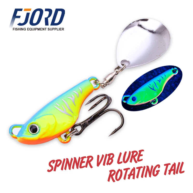 FJORD 14g 18g VIB Jigging señuelo de pesca cola Spinner agua dulce fundido Micro Jig hundimiento Wobbler cebo Artificial suministros de pesca