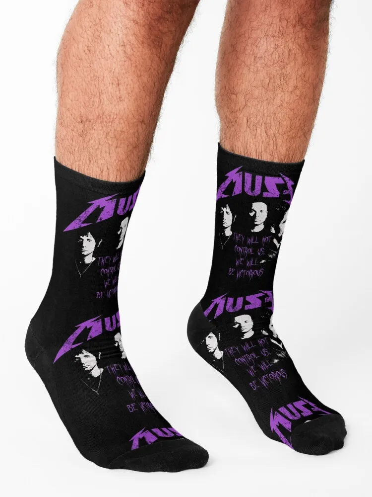 MUSE METAL Socks gifts tennis hiking retro Man Socks Women's