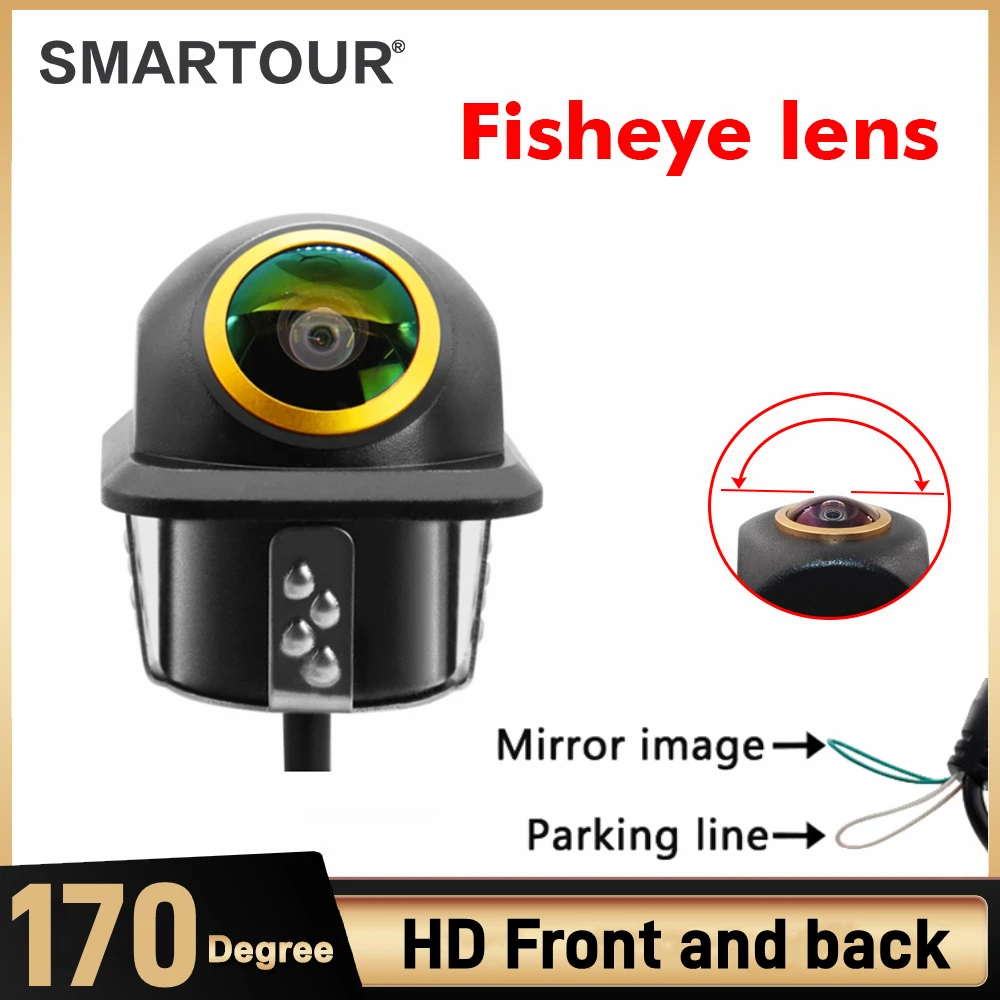 

SMARTOUR CCD CVBS NTSC Car HD 170 degree wide angle reversing camera fisheye starlight night vision rear view backup camera