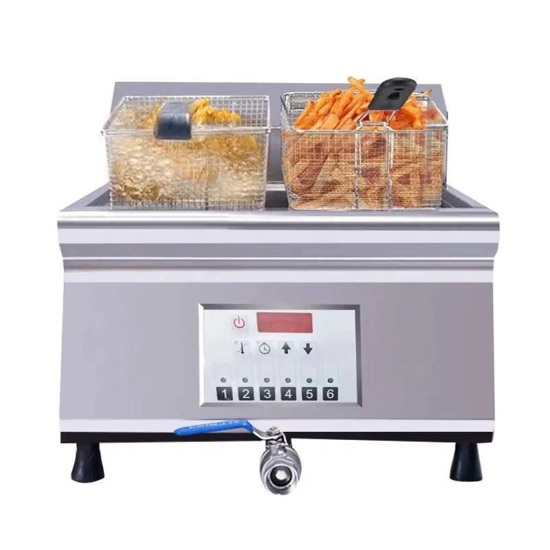 Gas Factory price Automatic electric fryer french fries hot dog  fryer machine deep fryers for sale