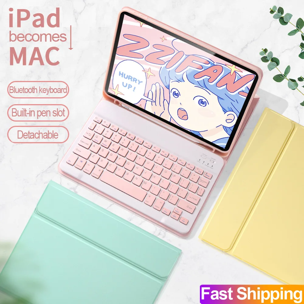 

Keyboard Case For iPad Pro 11 2020 9.7 2018 7th 8th 10.2 funda Bluetooth Keyboard Case for iPad Air 4 10.9 2020 Cover Keypad