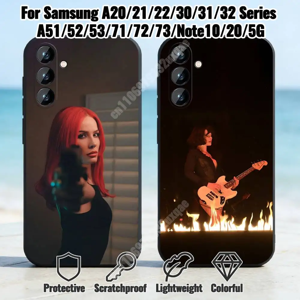 H-Halsey-S Back to Badlands Phone Case for Samsung Galaxy A73 72 71 70 Note20 Note10 Note9 Ultra Plus FE Silicone Cover