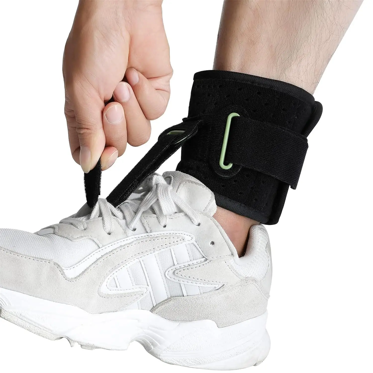 Drop-Foot-Orthese (AFO) – Knöchelstütze mit Riemen für Polymyelitis, Hemiplegie, Schlaganfall – Universalgröße – Detail 4
