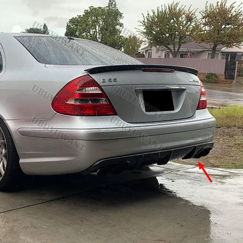 For Benz E-Class W211 E55 Sedan 4-Door 2002-2006 Rear Bumper Diffuser Lip Spoiler Car Accessories body kit