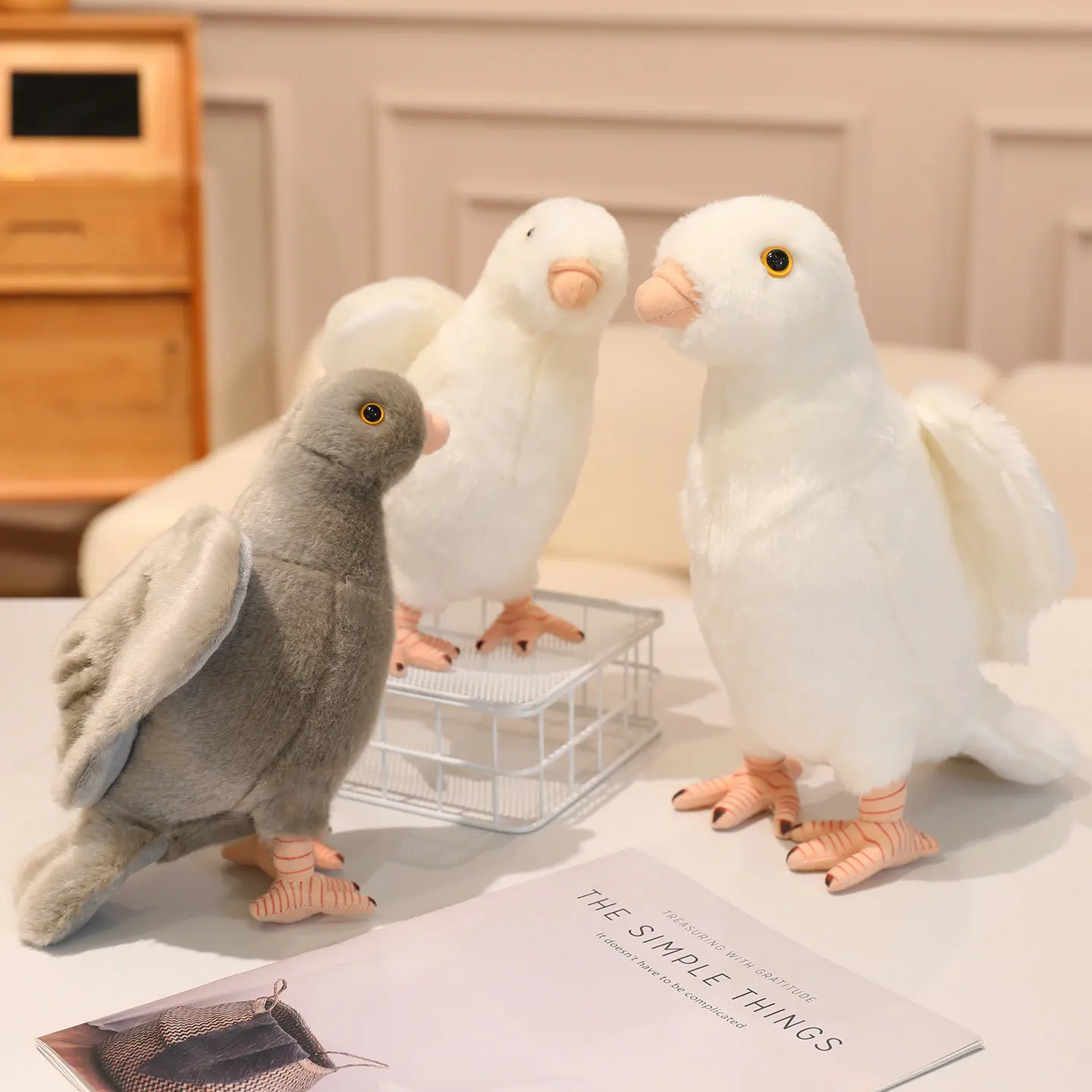 22/30 センチメートルシミュレーションハトぬいぐるみぬいぐるみ Realife 鳥人形快適な生地家の装飾誕生日プレゼント