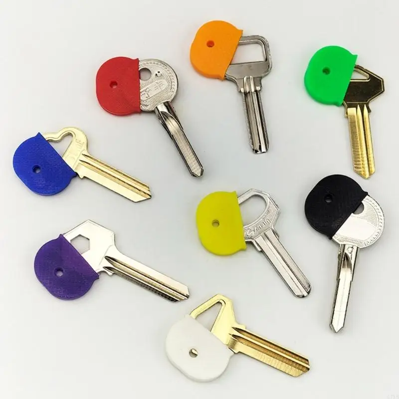 G7NB 1pc/10pcs Randomly Colored Key Accessories Easily Identify Your Keys with Elastic Covers