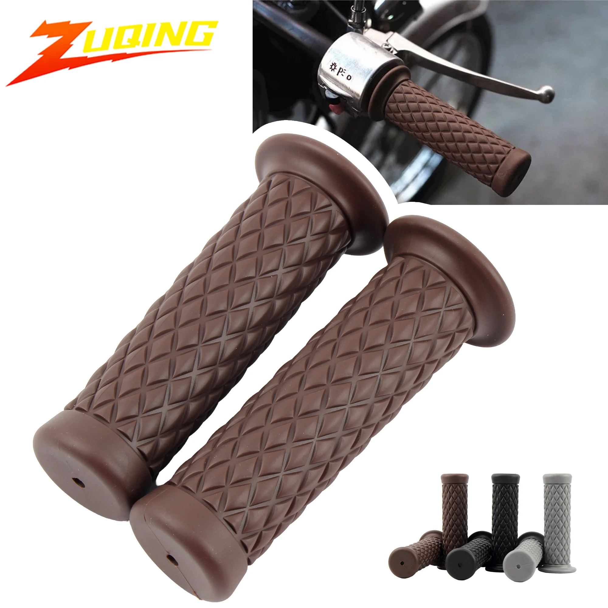 

Motorcycle Handlebar Grips Motorbike Handle Grips ATV Motorbike Pit Bike 7/8" 22mm For Harley Honda Suzuki Yamaha Kawasaki