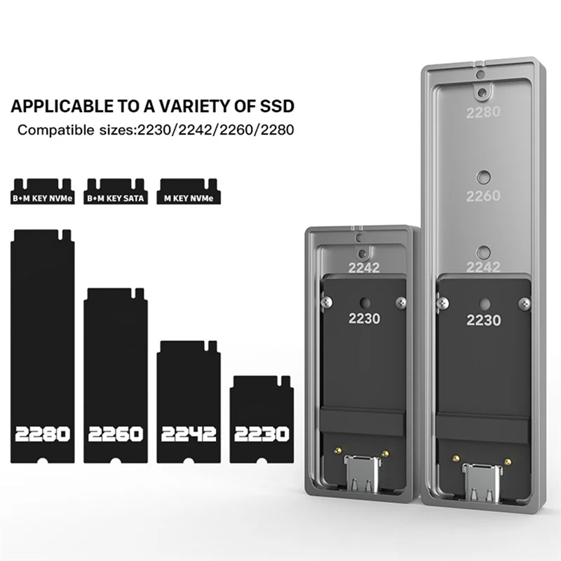 

Well Made-M2 SSD Case NVME Enclosure Dual Protocol External Reading SSD Adapter W/OTG Fornvme PCIE NGFF SATA M/B Key B