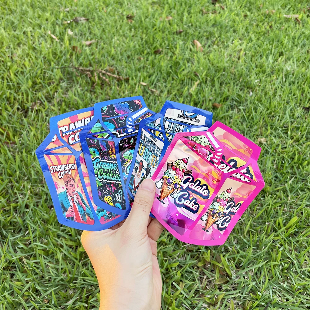 30 قطعة رائحة برهان مايلر الحقيبة ختم الغذاء أكياس بسحاب الأغلاق غير النظامية شكل الكرتون Zushi الحقائب التوابل مسحوق حقيبة التخزين