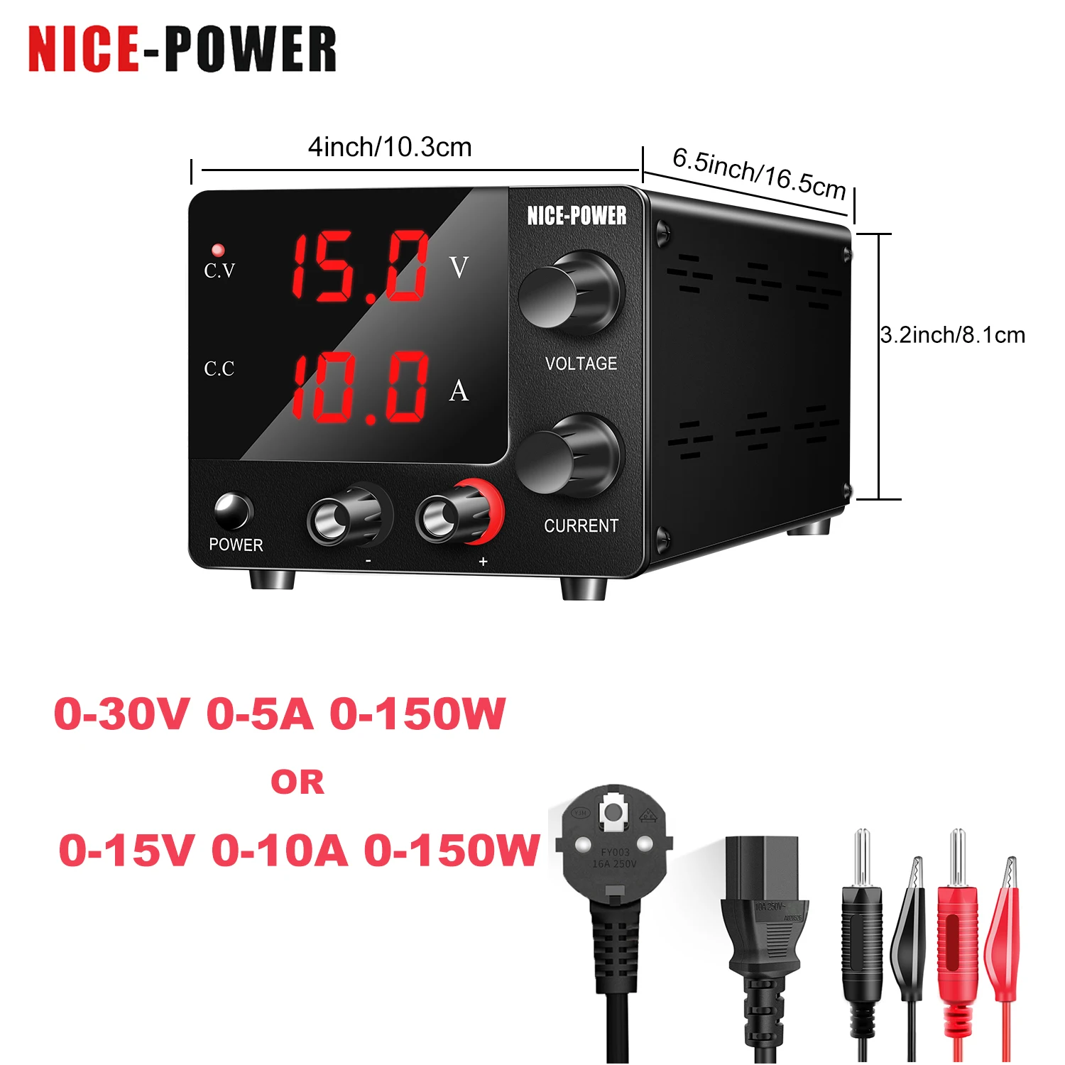 NICE-POWER Lab DC Power Supply Adjustable 30V 5A 10A For Phone Repair Lab Bench Power Supplies AC To DC Input Voltage 100V-240V