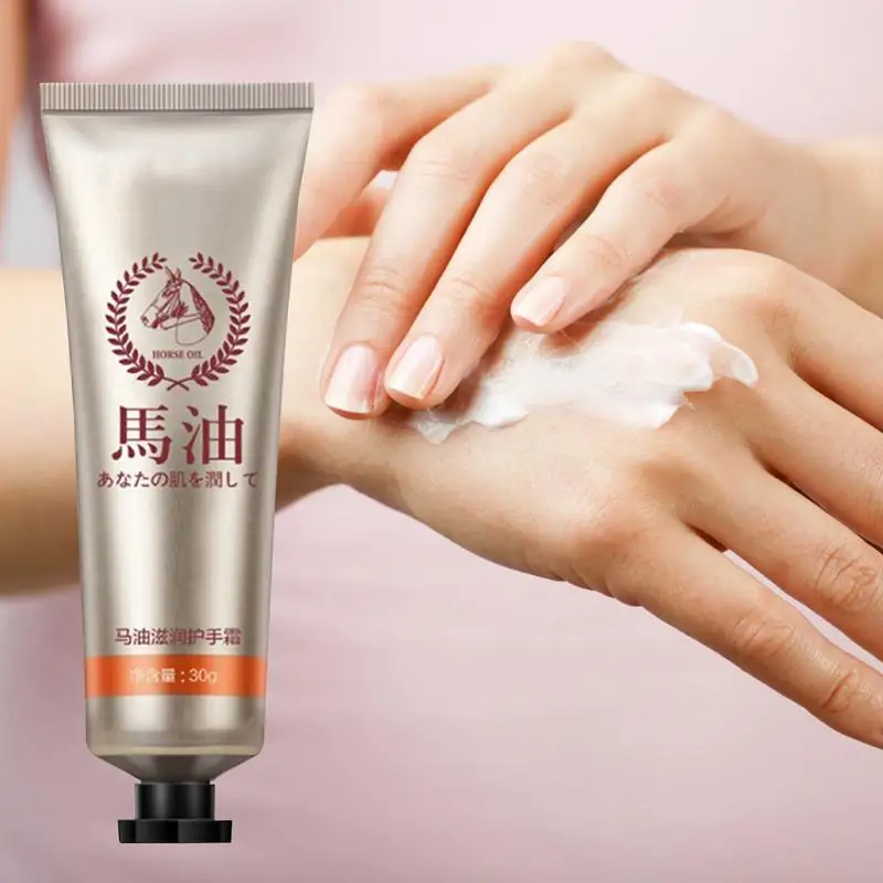 Horse Oil Repair Hand Cream 30g Hand Nourishing Repair Ointment Hand Moisturizer Essence Skin Care Natural Anti-Cracking Lotion