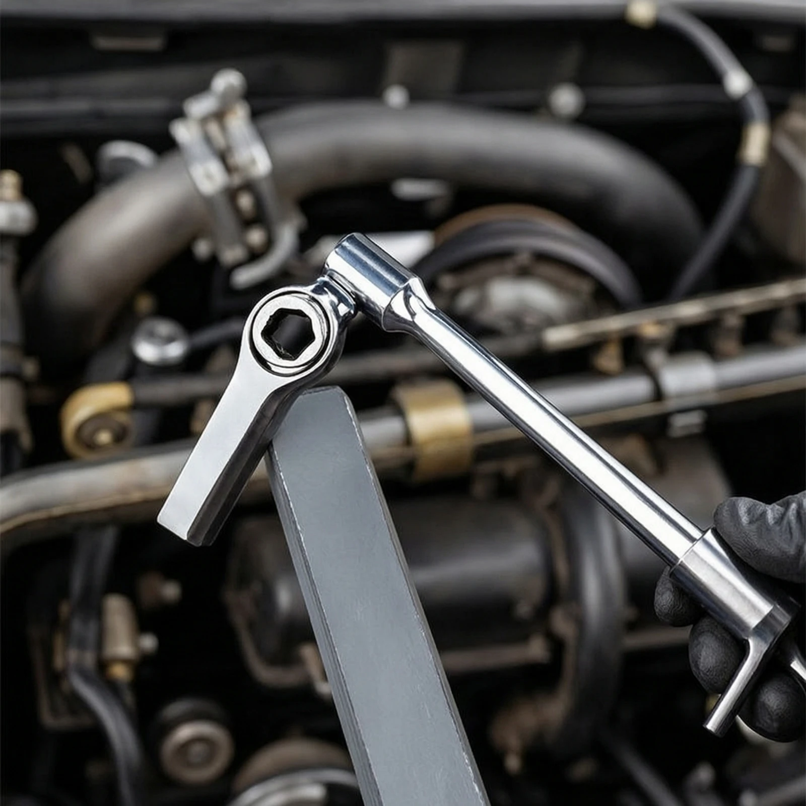 T-Handle Socket Wrench Polished Finish Socket Wrench Tool Long-Lasting Wear-Resistant for Mechanics, Automotive Repair