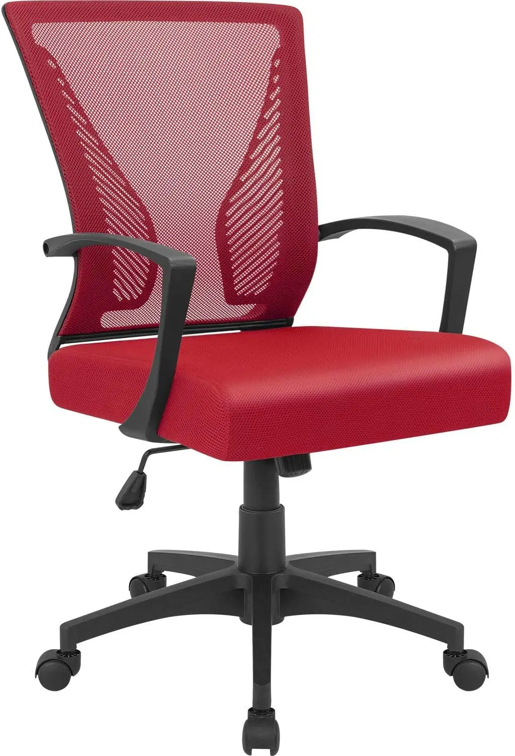 

Office chair, mid back rotating lumbar support, computer ergonomic mesh armchair