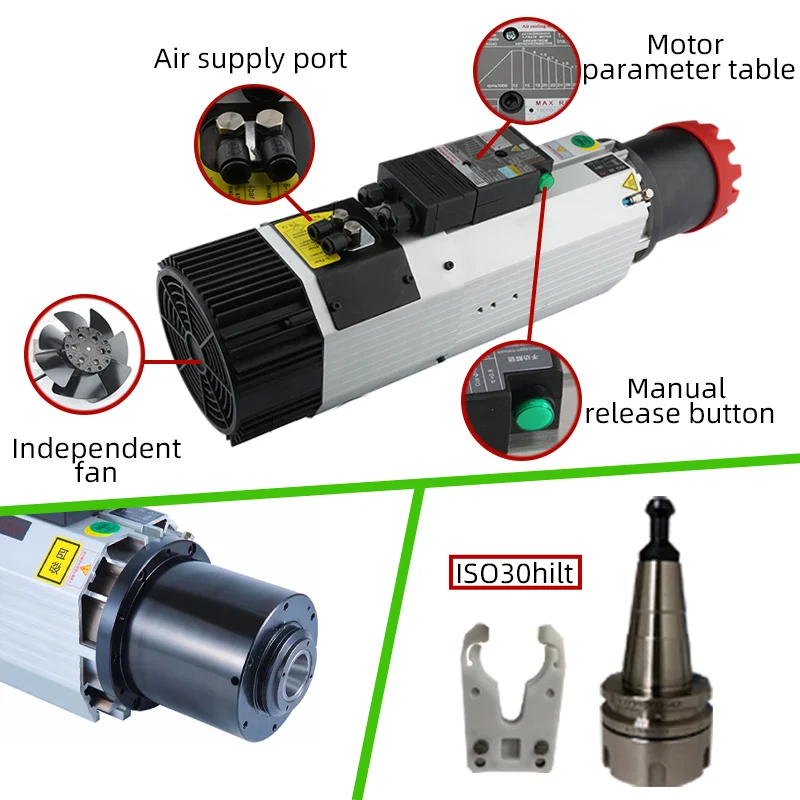 

CNC LY Industrial 12kw Spindle Motor 220V/380V Water Cooled CNC Milling Engraving Machine Motor High Power AC Motor