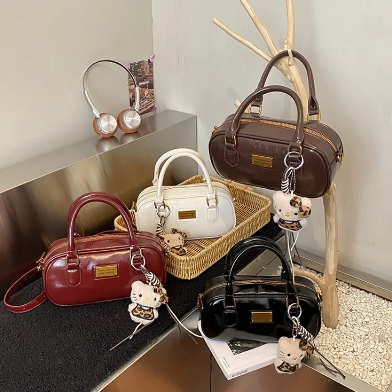 

High-End Minimalist Simple Vintage Women's Crossbody Bag Luxury Brand Large Capacity Diaper Bag Elegant Leather Trendy