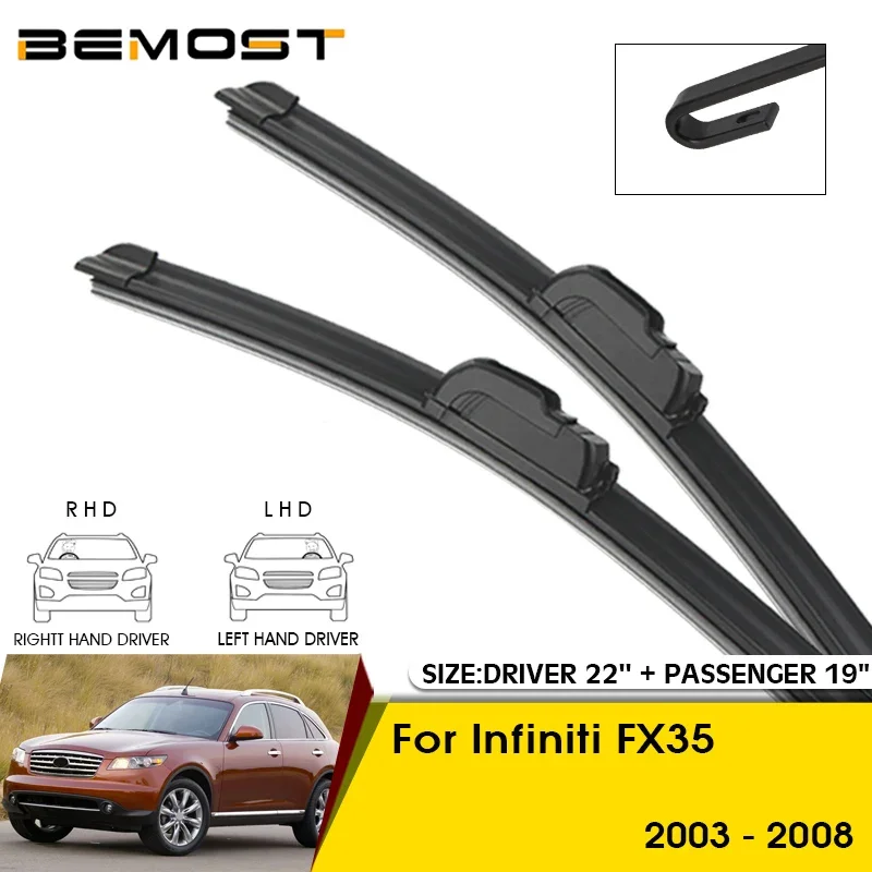 

Car Wiper Blades For Infiniti FX35 2003-2008 Windshield Windscreen Front Window Blades 22"+19" Car Accessories