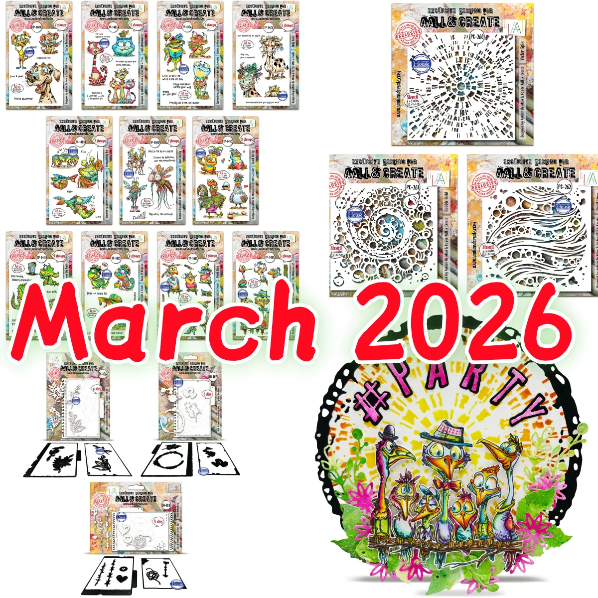 

Февраль 2026: Новые металлические вырубные штампы и трафареты для вышивки, для скрапбукинга, декоративных поделок, шаблонов и открыток