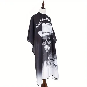 Verstellbarer Schnappschlosshaarschnittschürze für Haarstyling, mexikanisches Schädeldruckdesign, Salon -Friseurtuch, lebendig 12 Hauptverkaufsstoff Mexikanischer Druck - №7