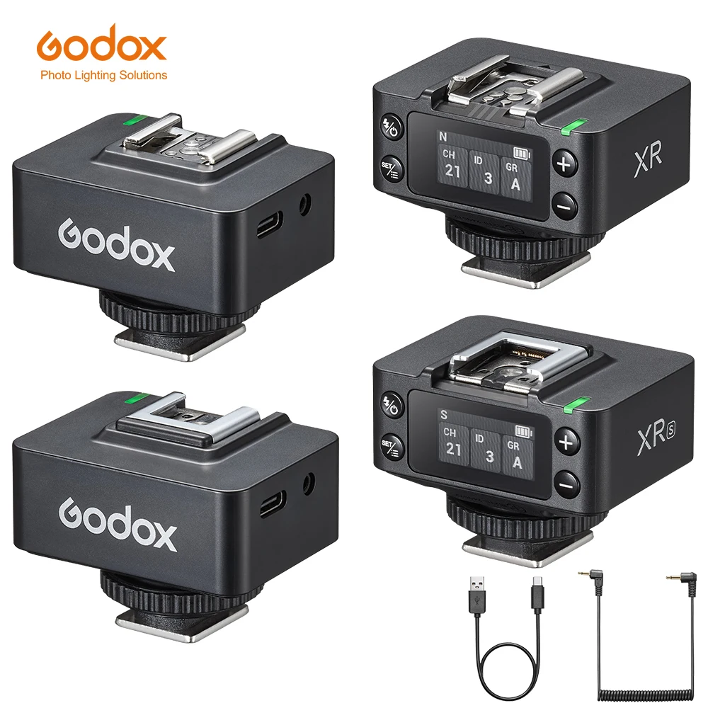 

Godox XR XRS TTL Wireless Receiver 100m Wireless Range 2.4GHz Sync with X3 X3Pro for Canon R7 Nikon D4 Sony