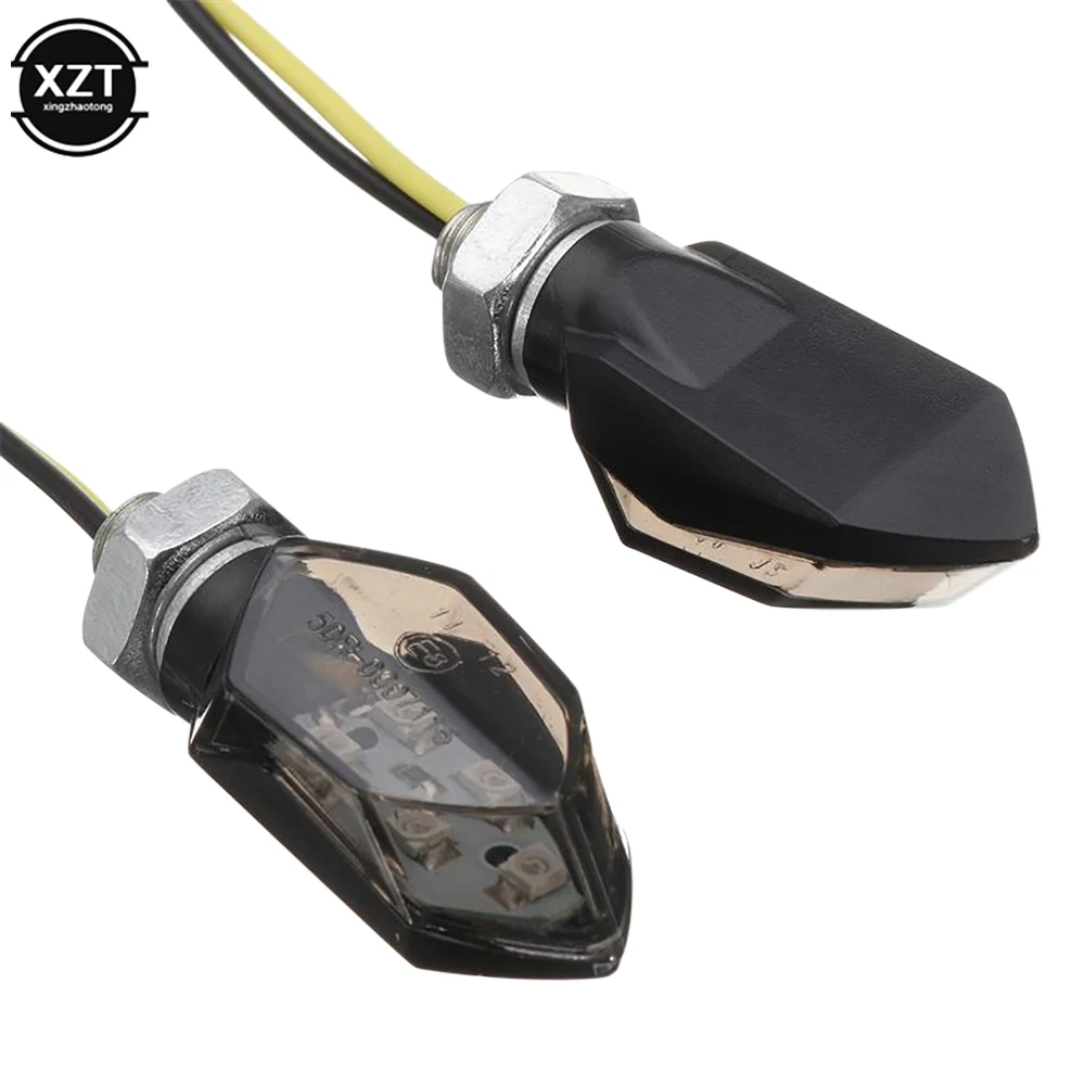 4PCS/set Mini Motorcycle Smoke Lens Turn Signal Light 5LED 12V Amber Blinker Indicator Lamp Motorcycle Universal Easy to Install image 6
