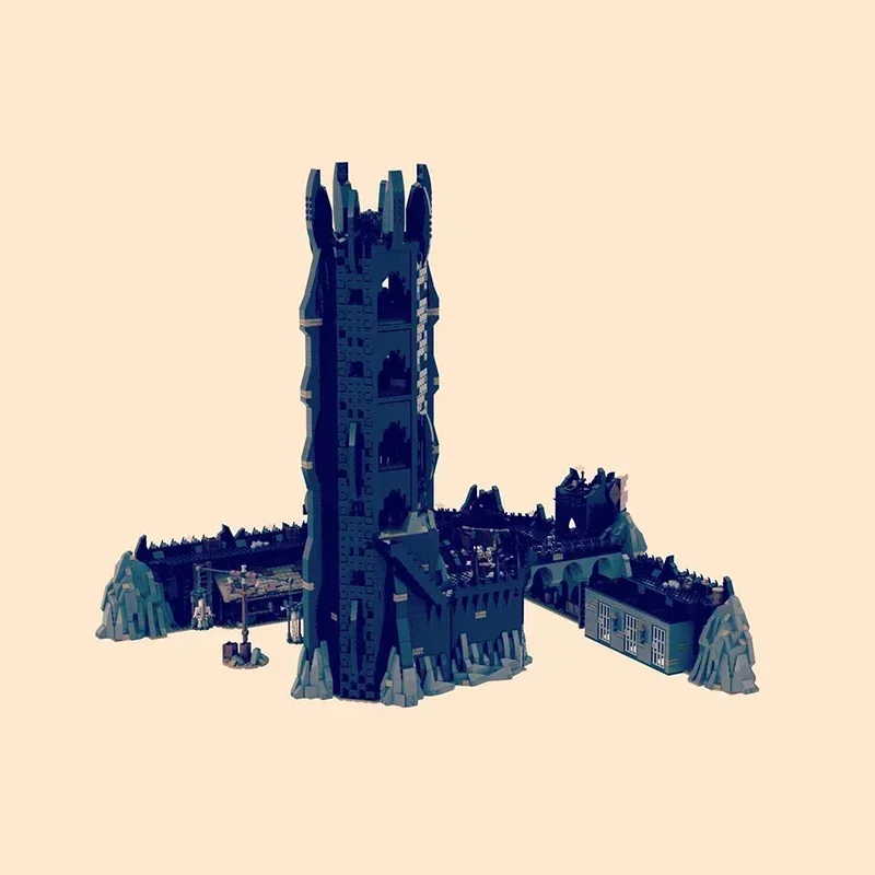 قلعة الطوب خواتم سحرية Moc بنة مشهد الفيلم UCS سيريث Ungol نموذج لتقوم بها بنفسك تجميع عرض الشارع لعبة هدية الطفل