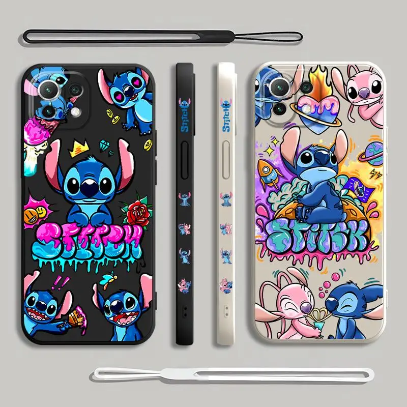 The Stitch Bady Disney Phone Case for OPPO Realme 6 8 8i 9i 10 11 Pro 7i 8S 9 ProPlus 5G 7 11 10 4G Square Liquid Cover