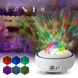 New LED Water Pattern Light Bluetooth Music Diamond Starry Sky Light USB Plug in Atmosphere Projection Light