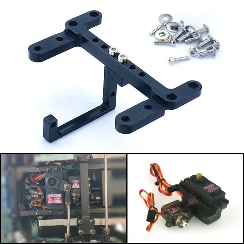 1:14th Scale Front Servo Rack Shift Steering Bracket for Tamiya RC Dump Truck SCANIA 770S R620 VOLVO BENZ Arocs MAN TGX LESU Car