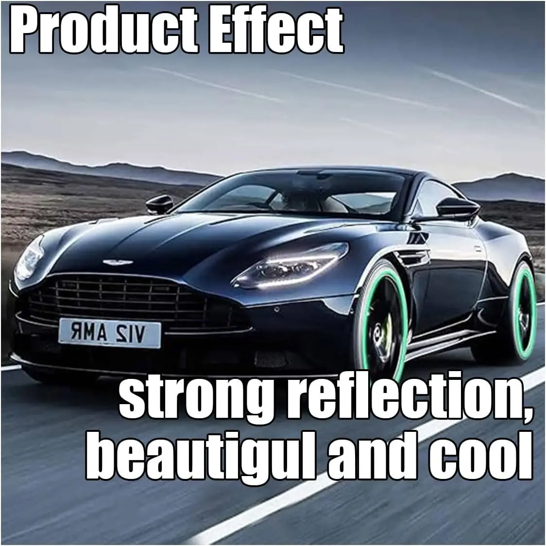 20PCS Car Wheel Stripe Reflective Stickers, Car Wheel Night Safety Warning Stickers Anti-Scratch Reflective Rim Stickers, Car Wh