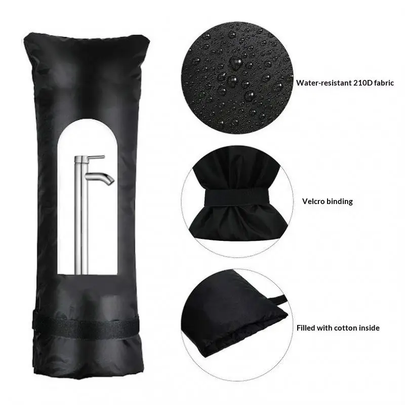 1pcs Faucet Cover Winter Black Outdoor Waterproof Freeze Protection Insulation Outside Garden Faucet Tap Reusable Protector