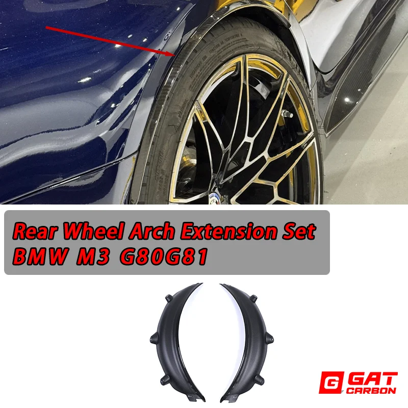 Dry Carbon Fiber Rear Wheel Arch Extension Set For G80G81M3