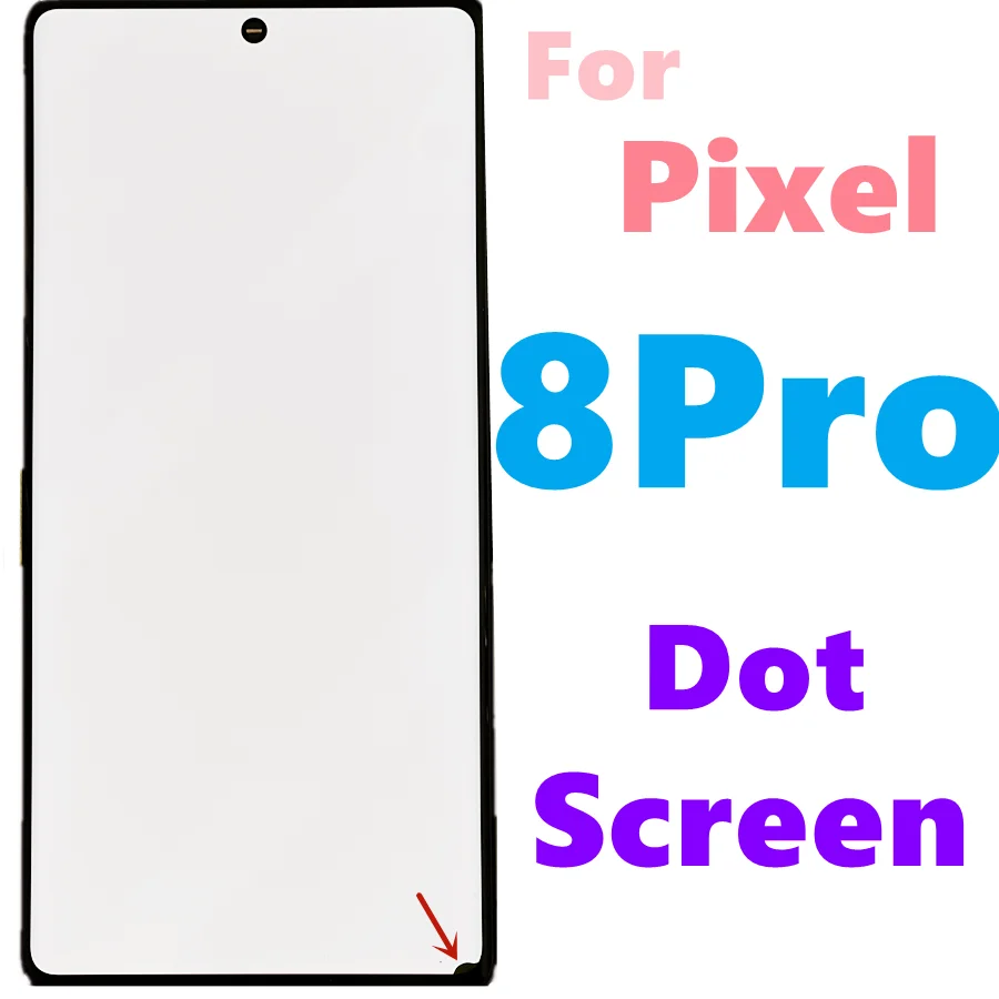 Oryginalny wyświetlacz LCD do Google Pixel 8 Pro, ekran LCD z panelem dotykowym i digitizerem, kompletny moduł z punktem naprawy (dot) 8pro LCD — 2