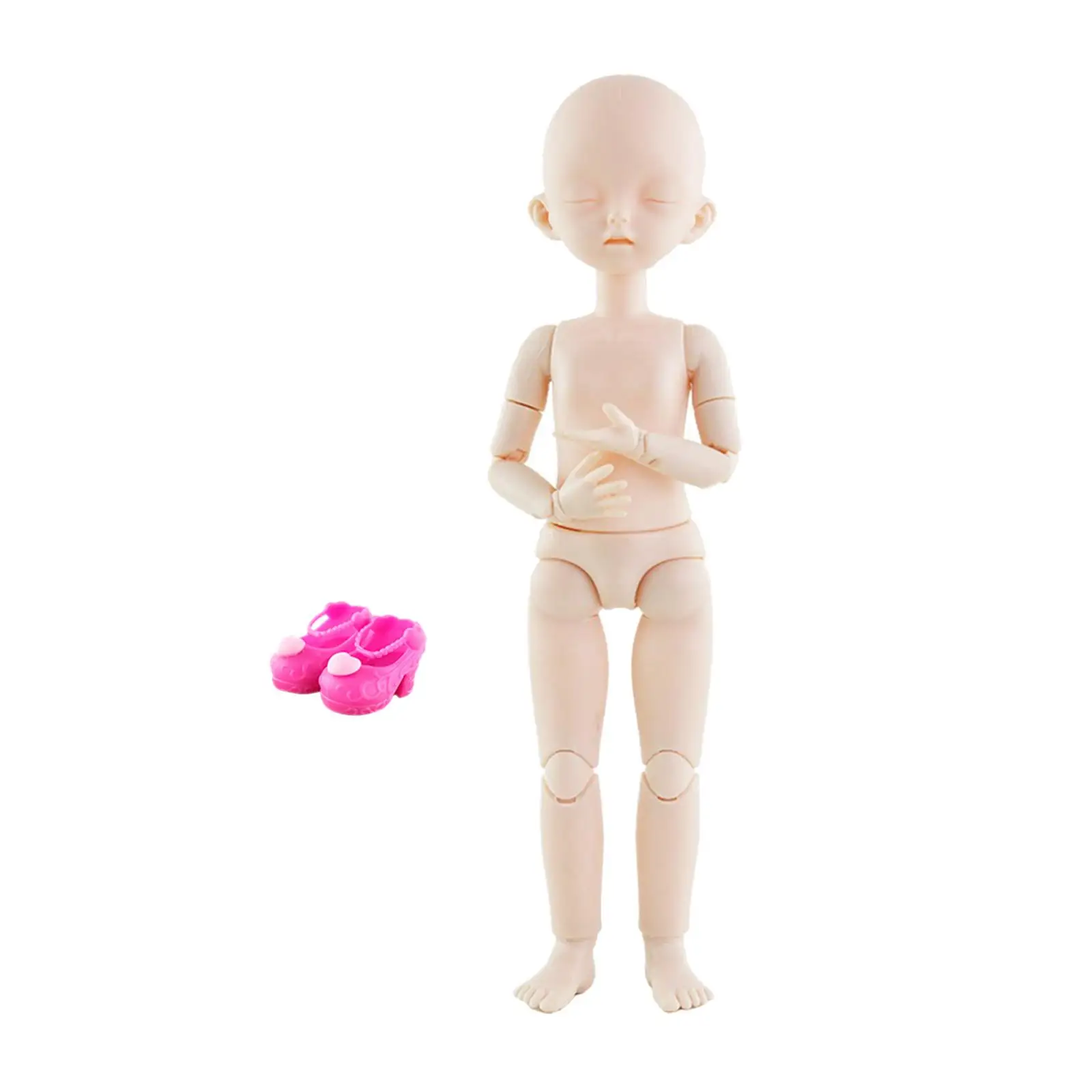 BJD Doll Toy Ball Jointed Dolls with Shoes Figure DIY Making Plain Doll Body