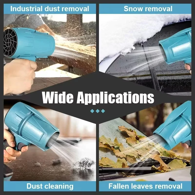 Вентилятор для Makita 18 В Dewalt 20 В, литиевые батареи, бесщеточный электрический воздуходувка, беспроводной струйный турбовентилятор, 200 м/с, жестокий вентилятор