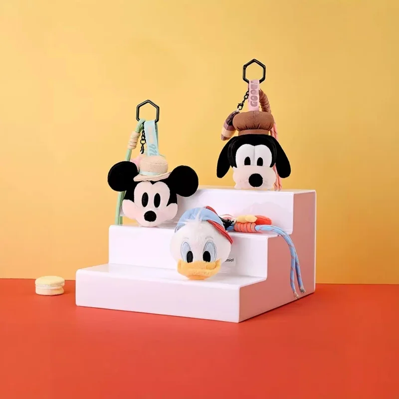 Porte-clés pendentif en peluche Mickey créatif, dessin animé, sac à dos souple, poupée Kawaii, jouets, cadeau de vacances pour garçons et filles