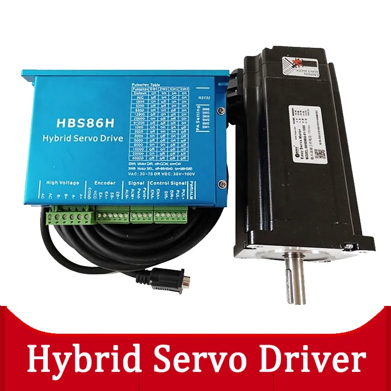 Nema34 Hybrid Closed Loop Motor 86HBM80-01-1000 and Driver HBS86H 12Nm Motor for CNC Automation