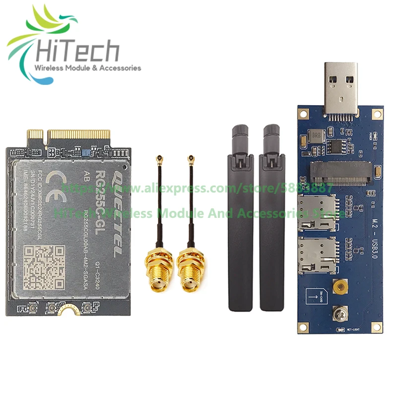 5G Quectel RedCap RG255C-GL M.2 Package WWAN Module RG255CGL RG255CGL00AB RG255CGL00AB-4M2-M20AA Antenna kit accessries Optional