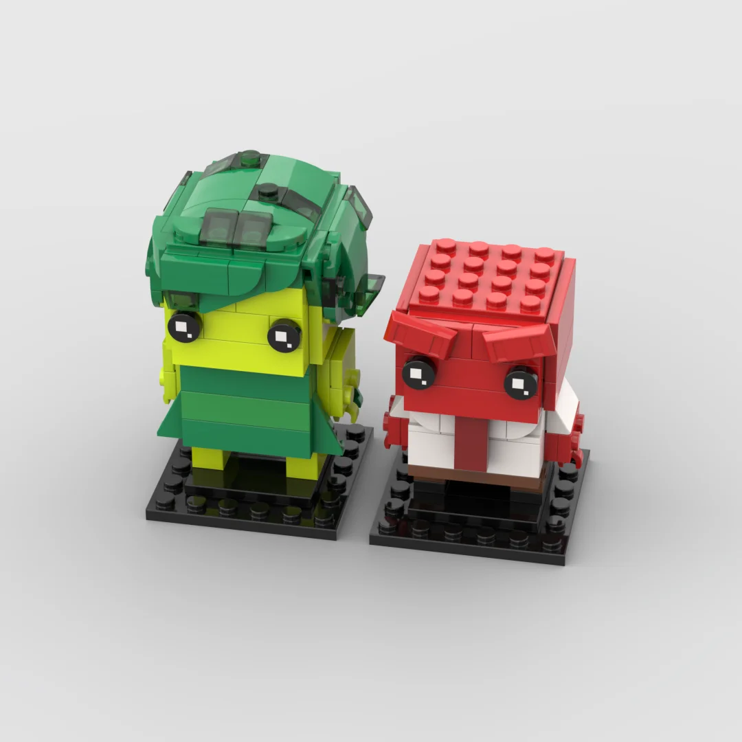 MOC Insides DIY Out Brickheadz Building Blocks Disgust Figures Bricks Educational Toys for Children