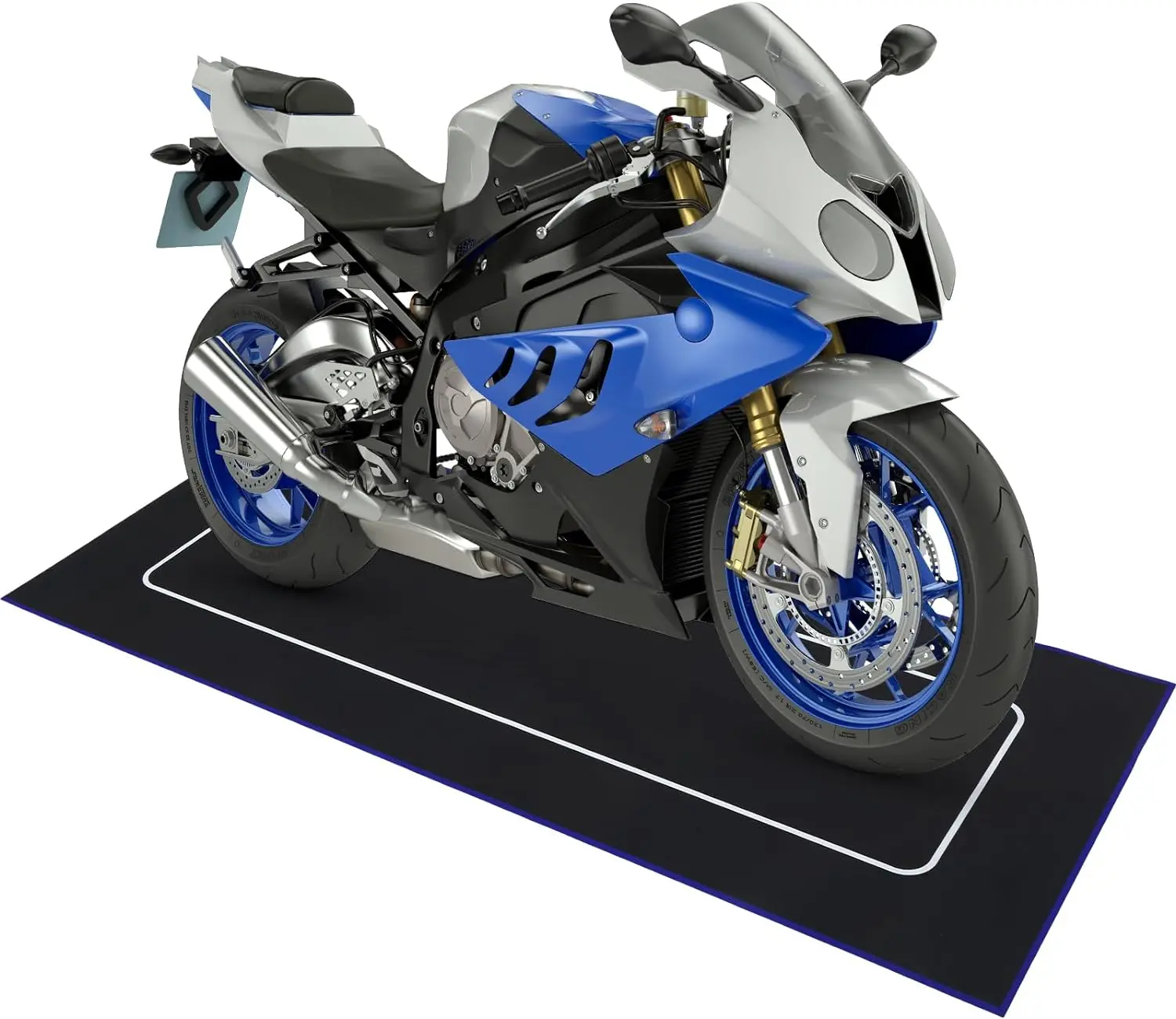 Tappetino per garage per moto da 78,7 x 55 pollici Tappetino antiscivolo assorbente per olio con supporto in gomma Tappetini per parcheggio lavabili per golf domestico