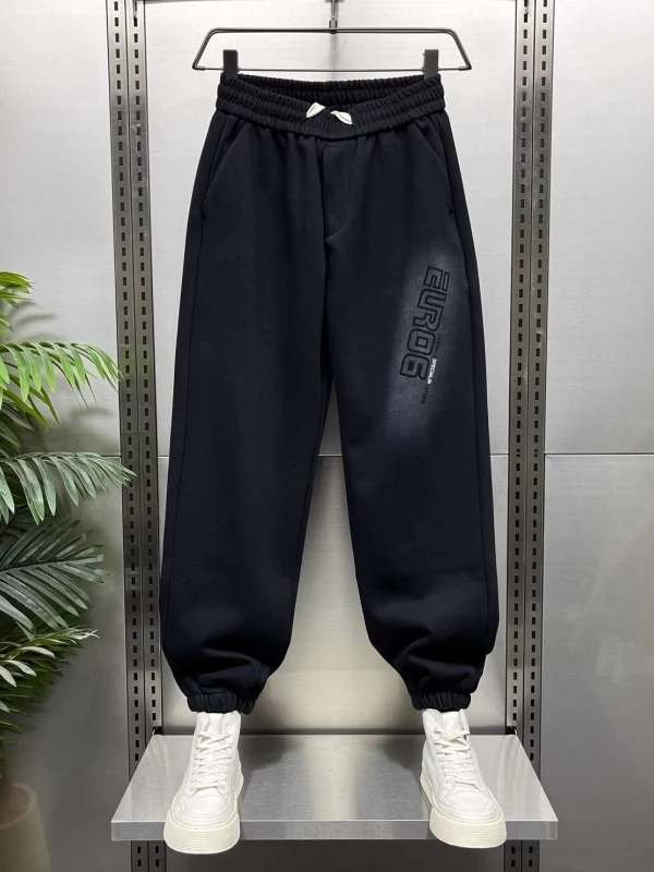 

Мужские брюки-харланы больших размеров в американском уличном стиле с принтом, свободные повседневные спортивные штаны с манжетами, осенне-зимние, удобные, дышащие