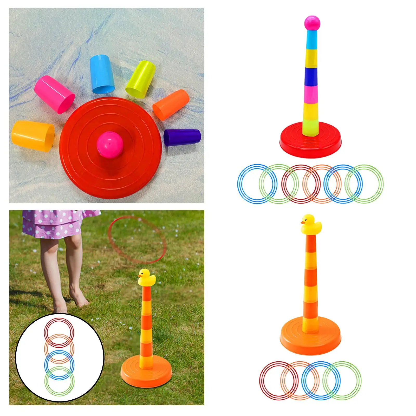 Sport Ring Toss Game Set Kids Fijne Motoriek Hand Oog Coördinatie Baby Educatie Speelgoed Voor Indoor Outdoor Volwassenen Kinderen Tuin