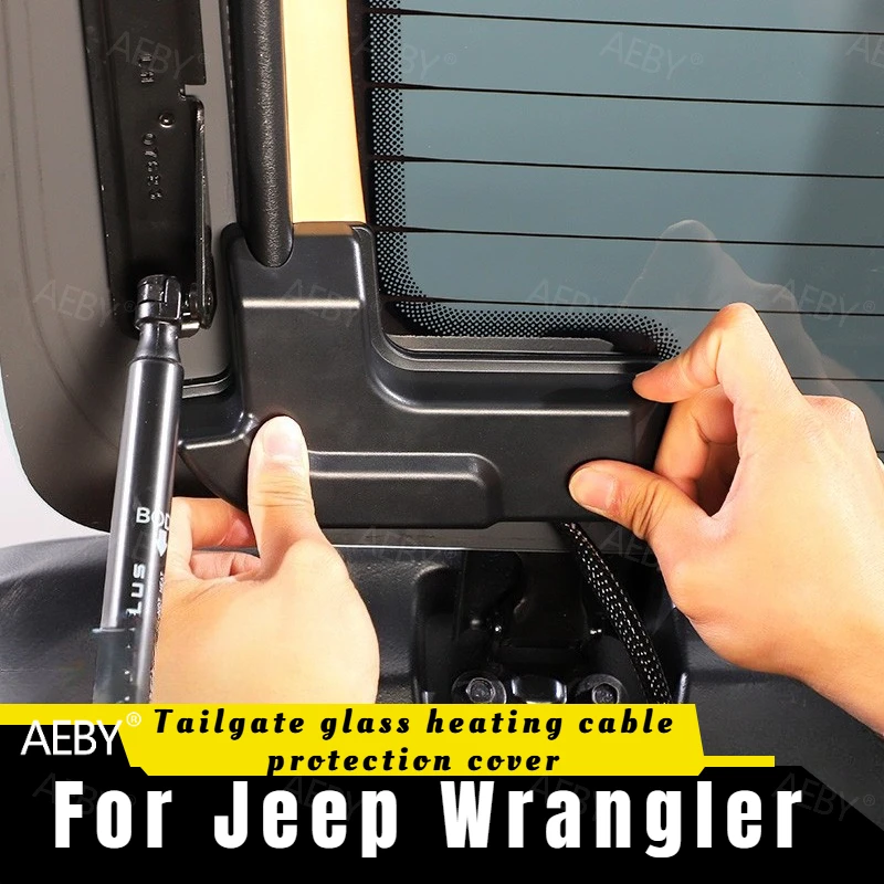 

For Jeep Wrangler 2018-2025 Rear window defroster cover cable cover,Tailgate rear windshield protection cover,Car interior