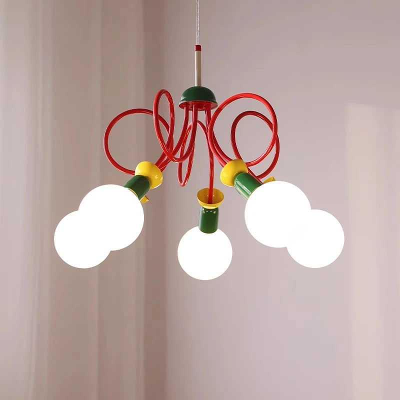 

Vintage Colorful Memphis Floor Lamp, Iron Light Bulb Cartoon Design, Living Room Bedroom Children's Room Indoor Decoration
