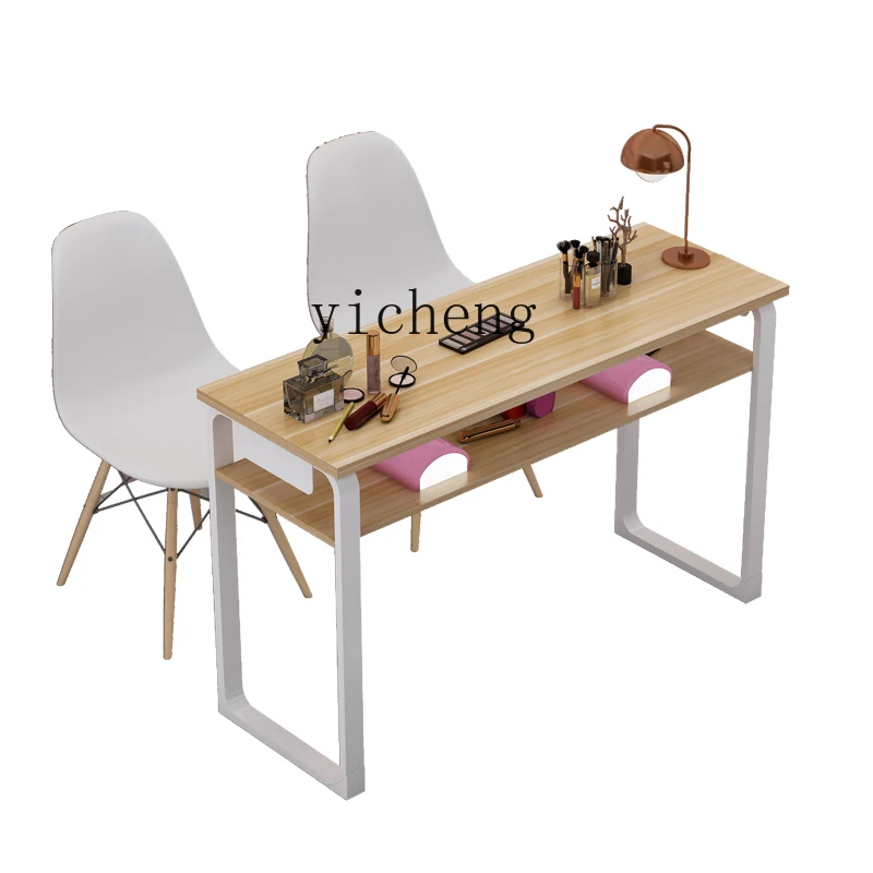 

ZK Manicure Table Special Offer Economical Internet Celebrity Single Double Three Dresser Manicure Table and Chair Suit