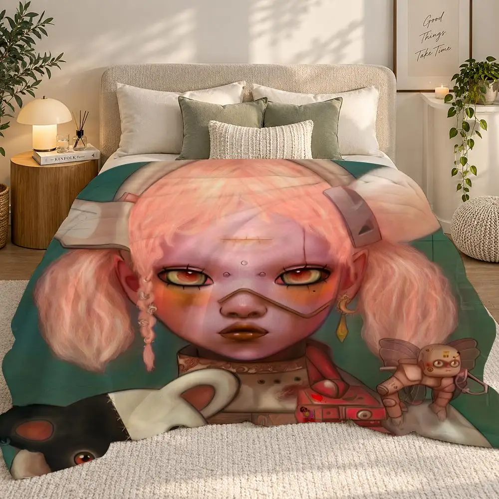 Rock Band Bring Me The Horizon Throw 240g flannel blanket, suitable for sofas, beds, offices, exquisite gift blankets