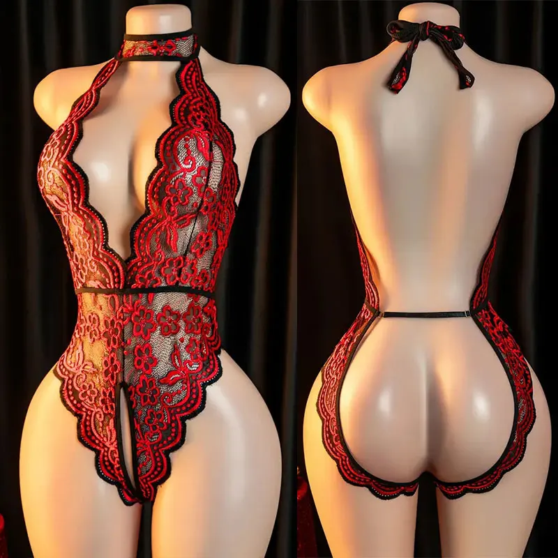 الاباحية امرأة شقي Crotchless ارتداءها تيدي الزي صالح ليلة الدعوة الرغبة الملابس الداخلية كبيرة عارية الذراعين العميق الخامس مغر الجنس Lencería