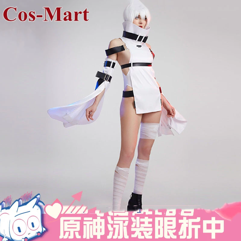 

Cos-Mart Game NieR Reincarnation Cosplay Costume Lovely White Battle Dress Female Activity Party Role Play Clothing