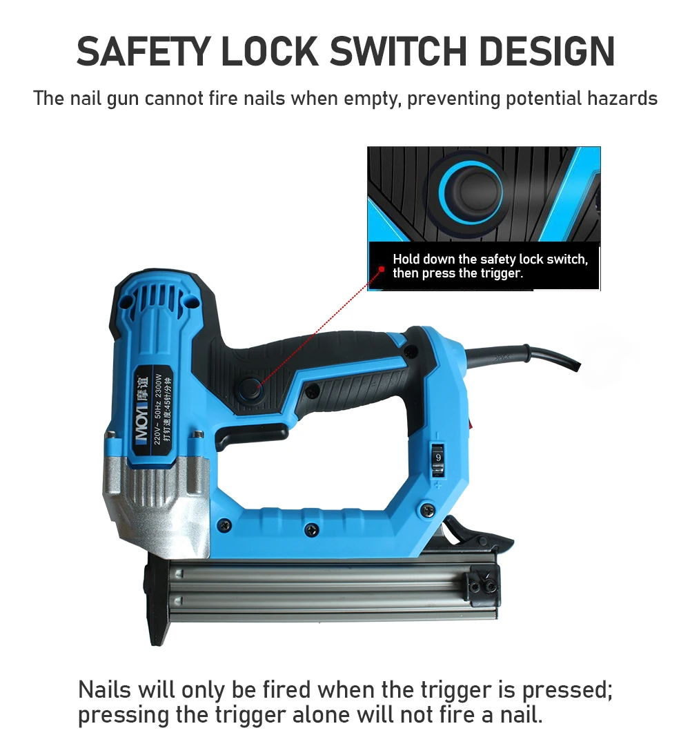Electric Nail Gun Woodworking Nail Gun Air Nail Gun F30/F25/F20/F15 Straight Nai